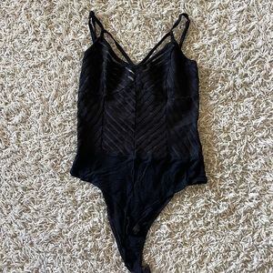 Black striped bodysuit